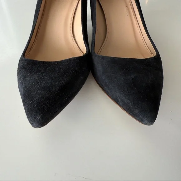 JCREWElsie black suede pumps